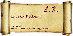 Latzkó Kadosa névjegykártya